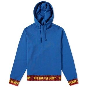 Opening Ceremony Royal Blue Hoodie with Red Accents